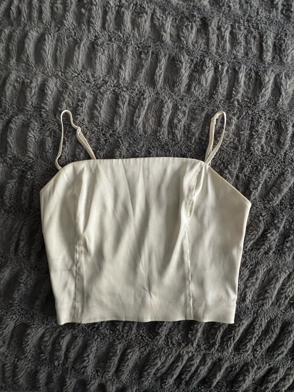 Aritzia Sunday Best Ivory Spaghetti Strap Cropped Cami